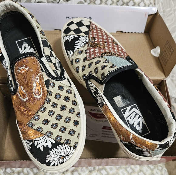 Vans Shoes - Vans Multicolor Tiger Patchwork Slip-Ons